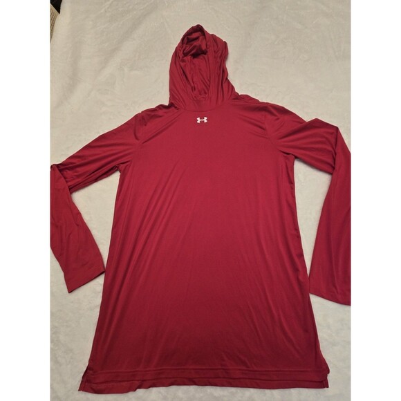 Under Armour Womens Size Large Pullover Hoodie Loose Dark Red Long Sleeve - Picture 1 of 7